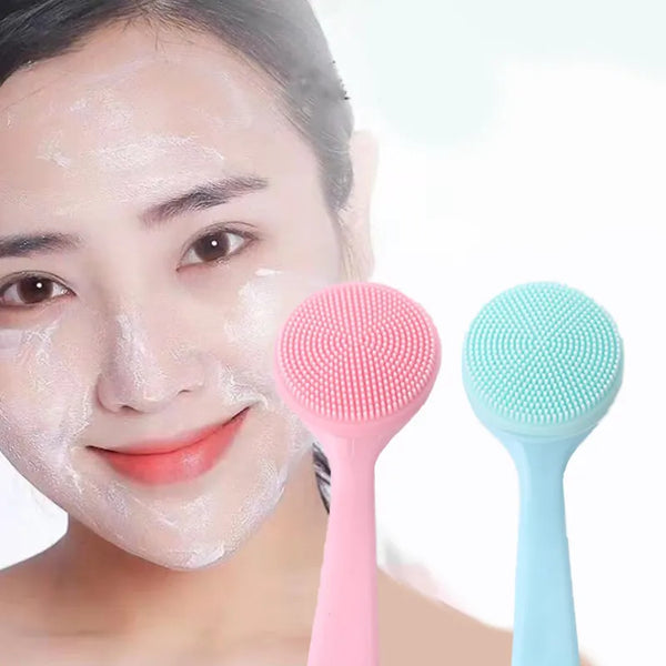 Double Sided Silicone Facial Cleanser Brush