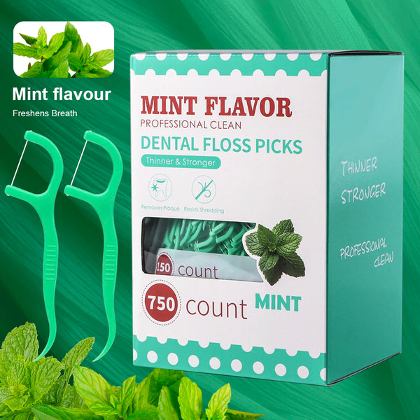 Mint Flavored Dental Floss Sticks