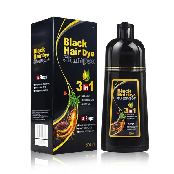 Natural Gray to Black Hair Dye Shampoo - Polygonum